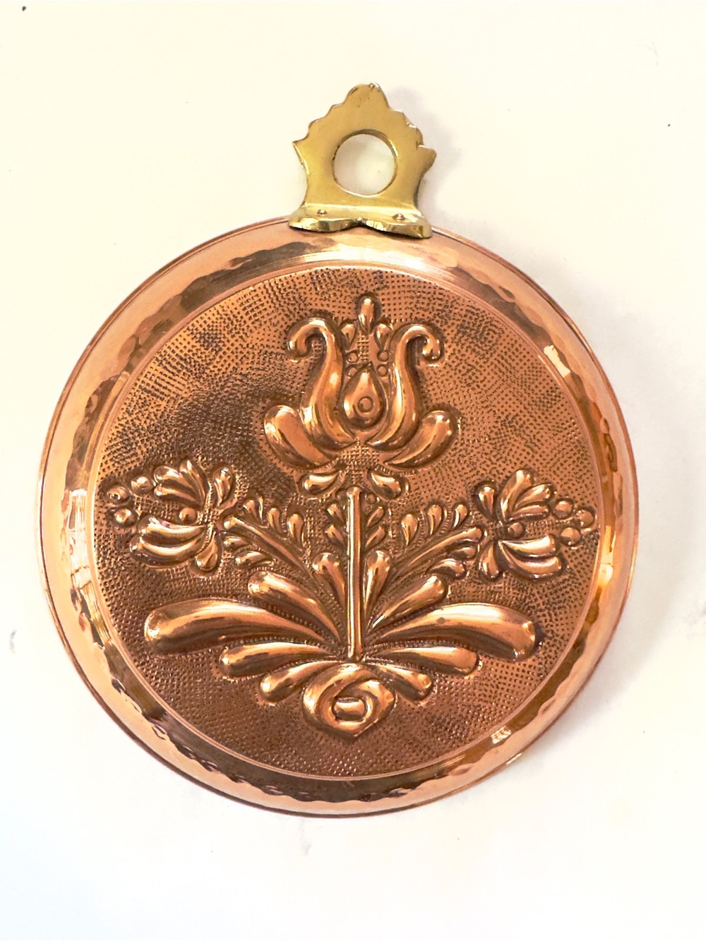 Vintage Copper Tulip Mold Wall Hanging